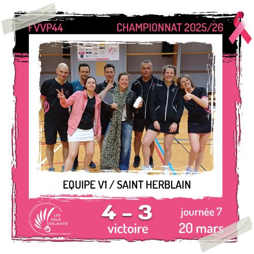 Rencontre J7 de la V1 : Vigneux contre Saint Herblain (victoire)